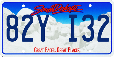 SD license plate 82YI32