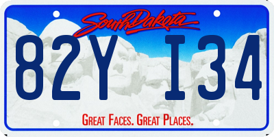 SD license plate 82YI34