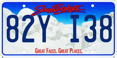 SD license plate 82YI38