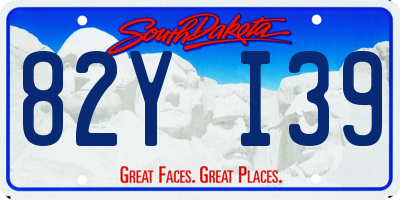 SD license plate 82YI39