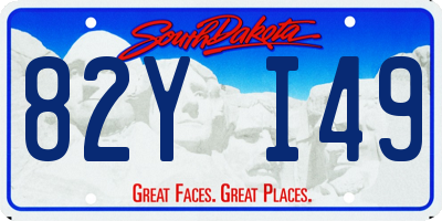 SD license plate 82YI49