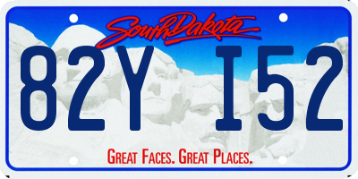 SD license plate 82YI52