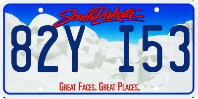SD license plate 82YI53