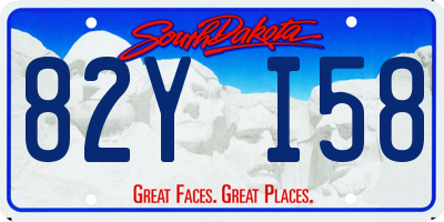 SD license plate 82YI58