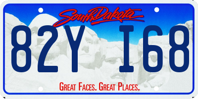 SD license plate 82YI68