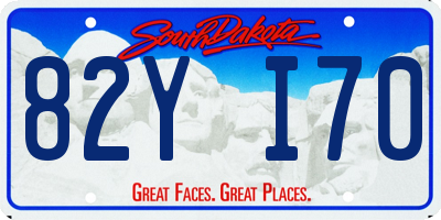 SD license plate 82YI70