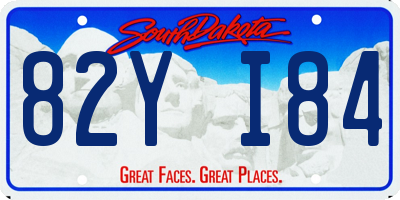 SD license plate 82YI84
