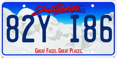 SD license plate 82YI86