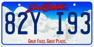 SD license plate 82YI93