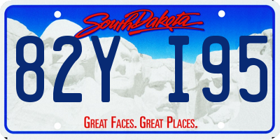 SD license plate 82YI95