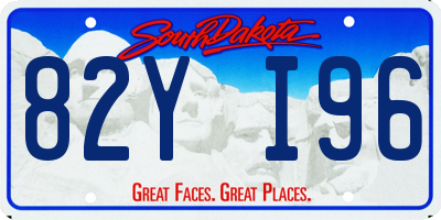 SD license plate 82YI96