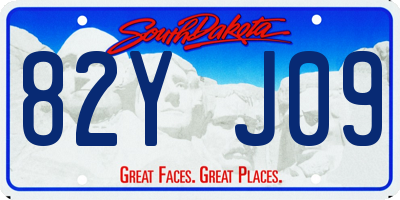 SD license plate 82YJ09