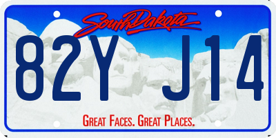 SD license plate 82YJ14
