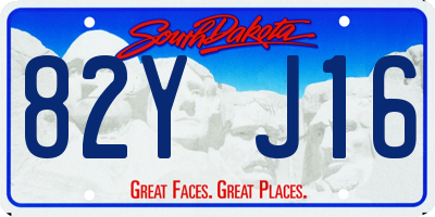 SD license plate 82YJ16