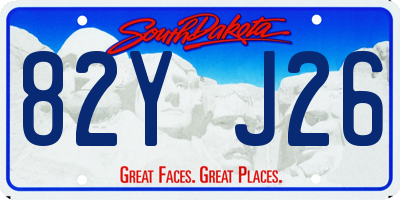 SD license plate 82YJ26