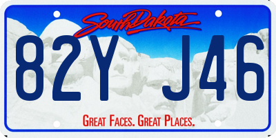 SD license plate 82YJ46