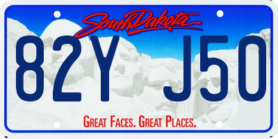 SD license plate 82YJ50