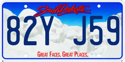 SD license plate 82YJ59