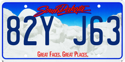 SD license plate 82YJ63