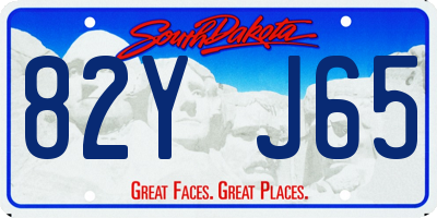 SD license plate 82YJ65
