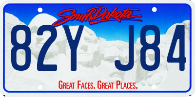 SD license plate 82YJ84
