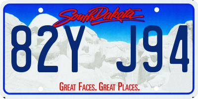 SD license plate 82YJ94
