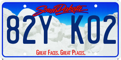 SD license plate 82YK02
