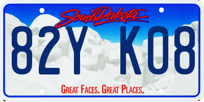 SD license plate 82YK08