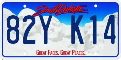 SD license plate 82YK14