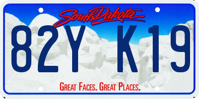SD license plate 82YK19