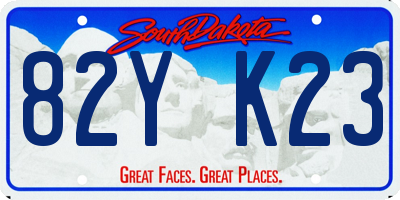 SD license plate 82YK23