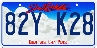 SD license plate 82YK28