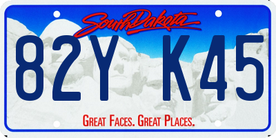 SD license plate 82YK45