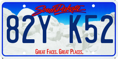 SD license plate 82YK52
