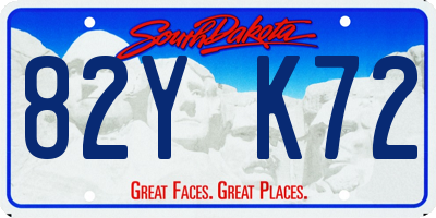 SD license plate 82YK72