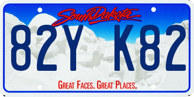 SD license plate 82YK82