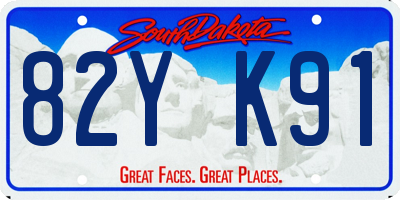 SD license plate 82YK91