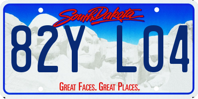 SD license plate 82YL04