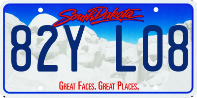 SD license plate 82YL08