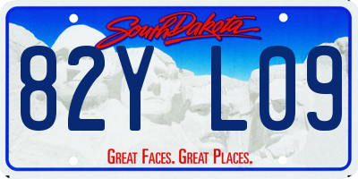SD license plate 82YL09