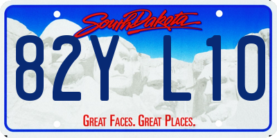 SD license plate 82YL10