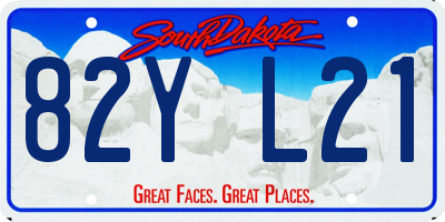SD license plate 82YL21