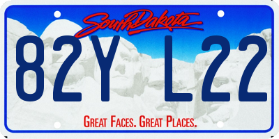 SD license plate 82YL22