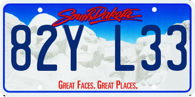 SD license plate 82YL33