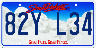 SD license plate 82YL34