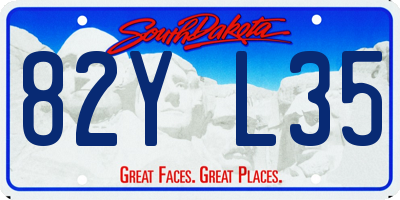 SD license plate 82YL35