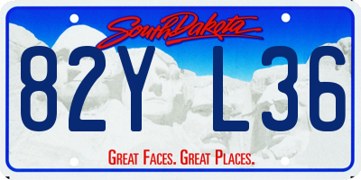 SD license plate 82YL36
