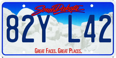 SD license plate 82YL42