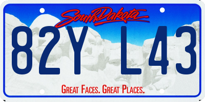 SD license plate 82YL43