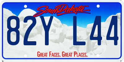 SD license plate 82YL44